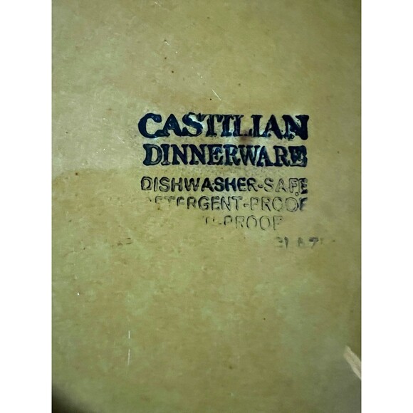 3 1960s MidCentury Modern Vintage Homer Laughlin CoventryCastilian Dinner Plates - Picture 4 of 5